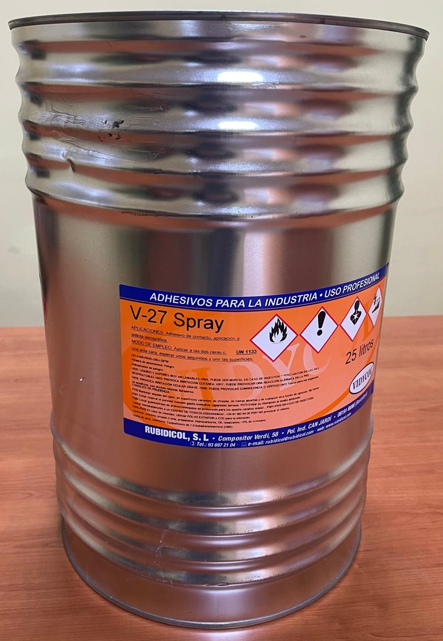 ADHESIVO SPRAY 25 LITROS V-27